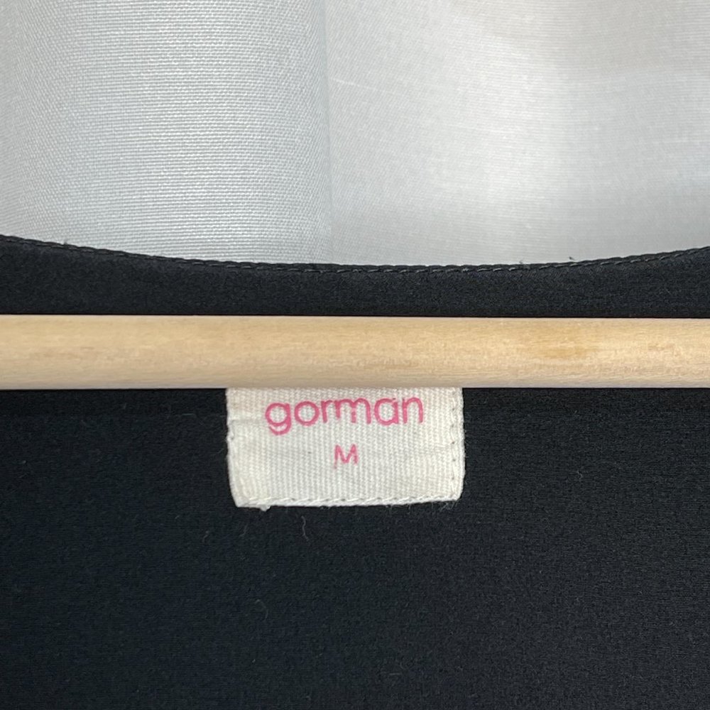 Gorman Black Draped Jacket Size M Short Sleeve Gathered Open Evening Womens - Picture 10 of 10